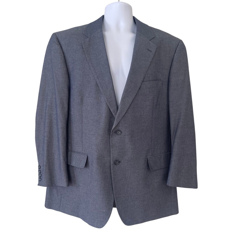 Jos.‎ A. Bank Classic Collection Blue 100% Cotton Blazer Sport Coat 46R